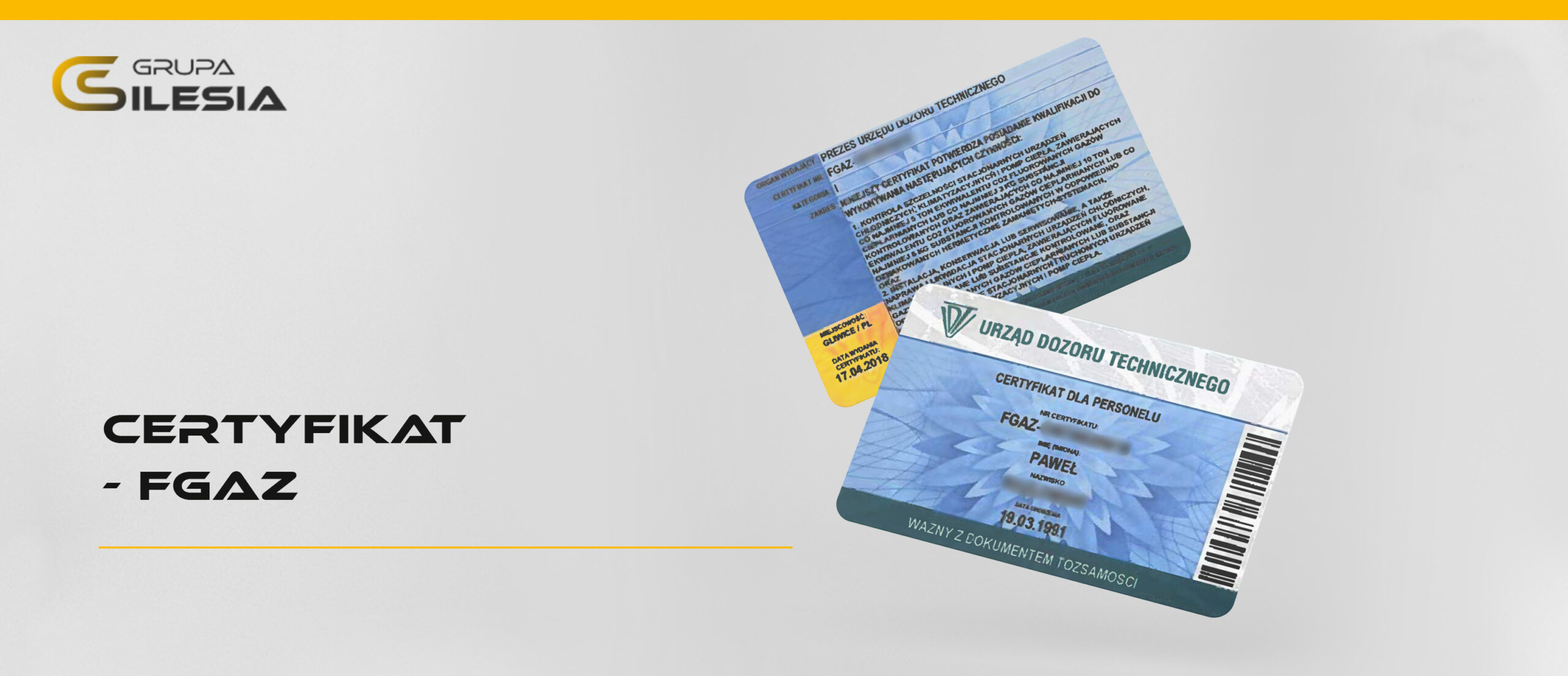 Certyfikat FGAZ